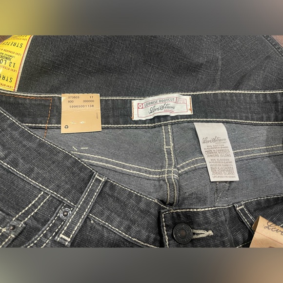 Levi's Women Low Rise Boot Cut Comfortable Black Denim Junior 13L NEW - Picture 7 of 8
